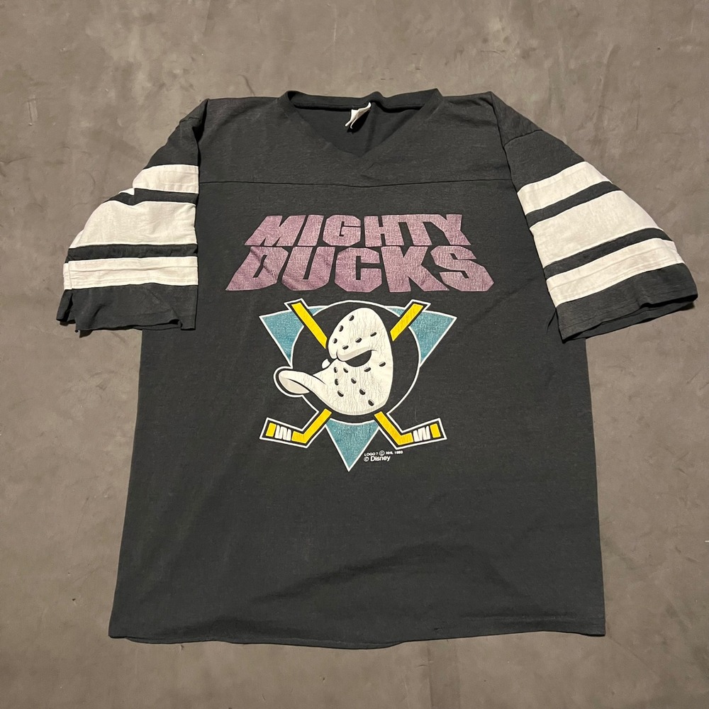 Mighty Ducks Graphic Raglan Sleeve Tee - Black/White